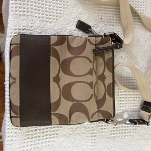 Coach Brown and Tan Tote Bag